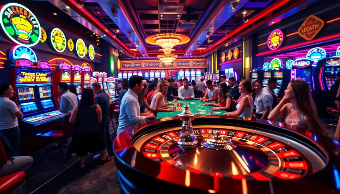 Experience the excitement of gambling at https://cm88.info with vibrant poker tables and roulette wheels.