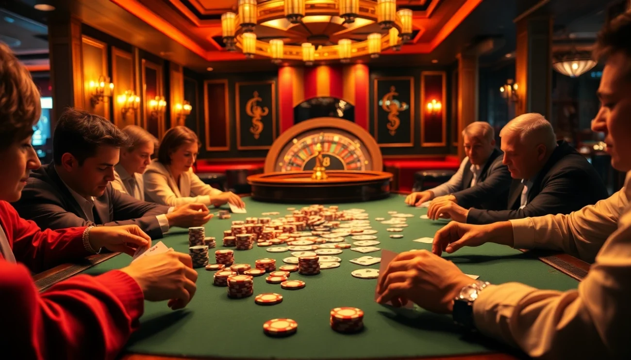 O8 enhances the thrill of poker with high-stakes action at a casino table.
